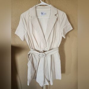 Princess Polly Cream Belted Dress